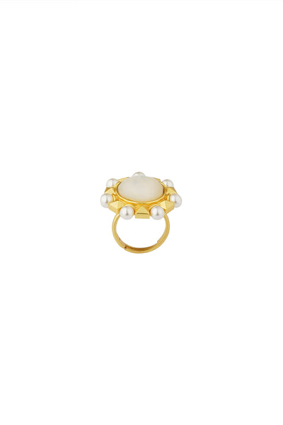 Zariin It's a Pearl World Ring indian designer wear online shopping melange singapore 
