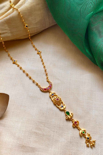 Zariin Moonlit Grace Lariat Necklace indian designer wear online shopping melange singapore 
