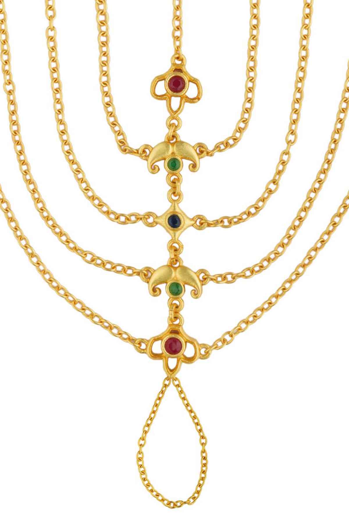 Zariin Net of Gold Haath Phool indian designer wear online shopping melange singapore 