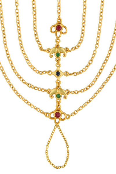 Zariin Net of Gold Haath Phool indian designer wear online shopping melange singapore 