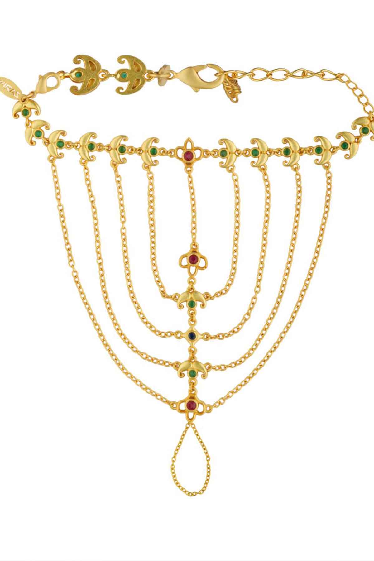 Zariin Net of Gold Haath Phool indian designer wear online shopping melange singapore 