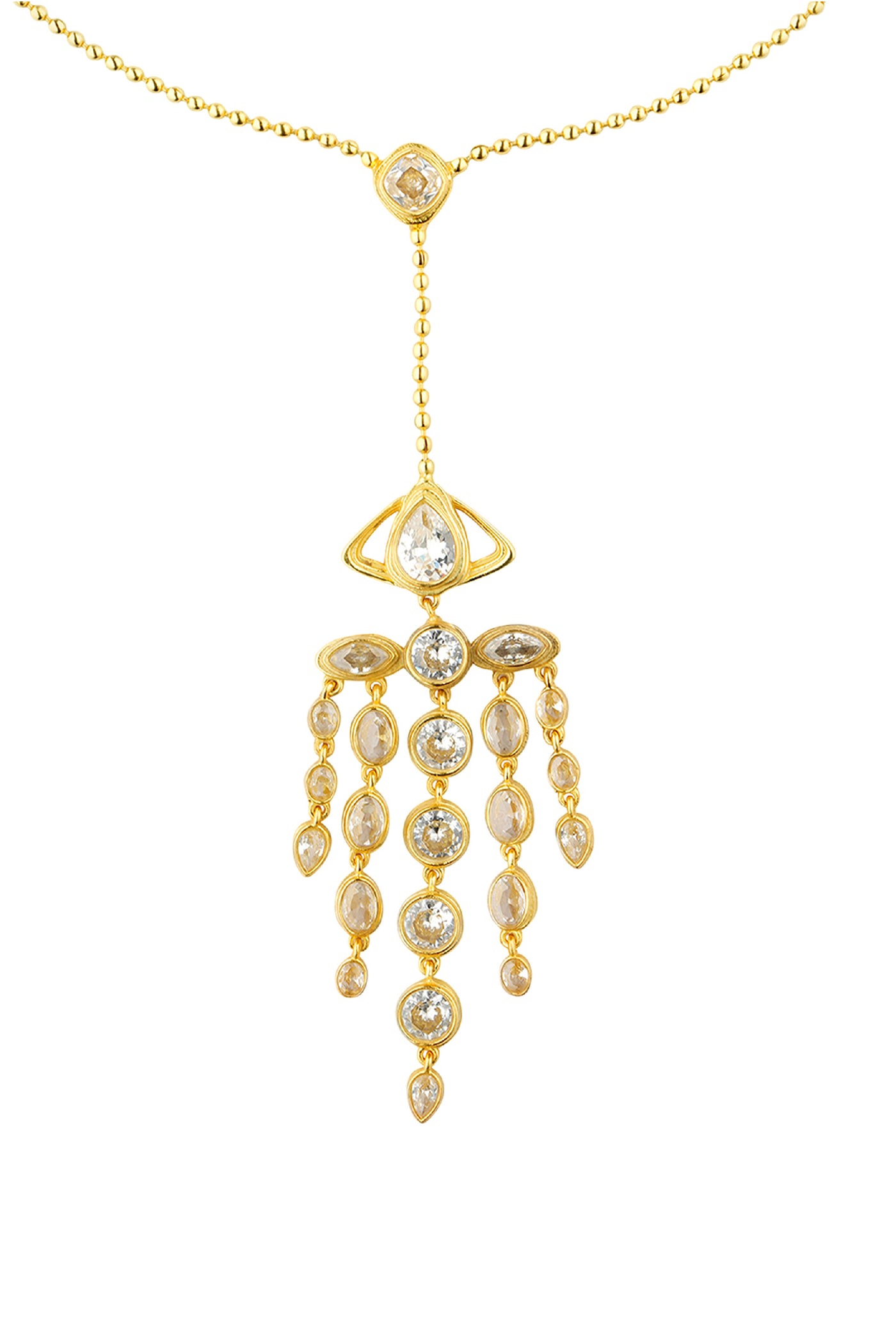Zariin Party Glitz Crystal Pendant Necklace indian designer wear online shopping melange singapore