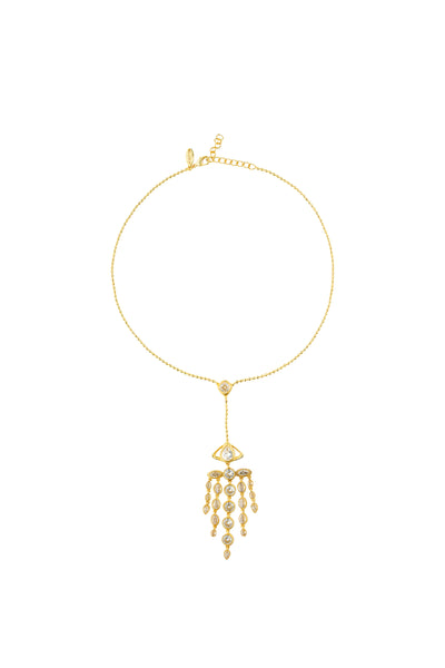 Zariin Party Glitz Crystal Pendant Necklace indian designer wear online shopping melange singapore
