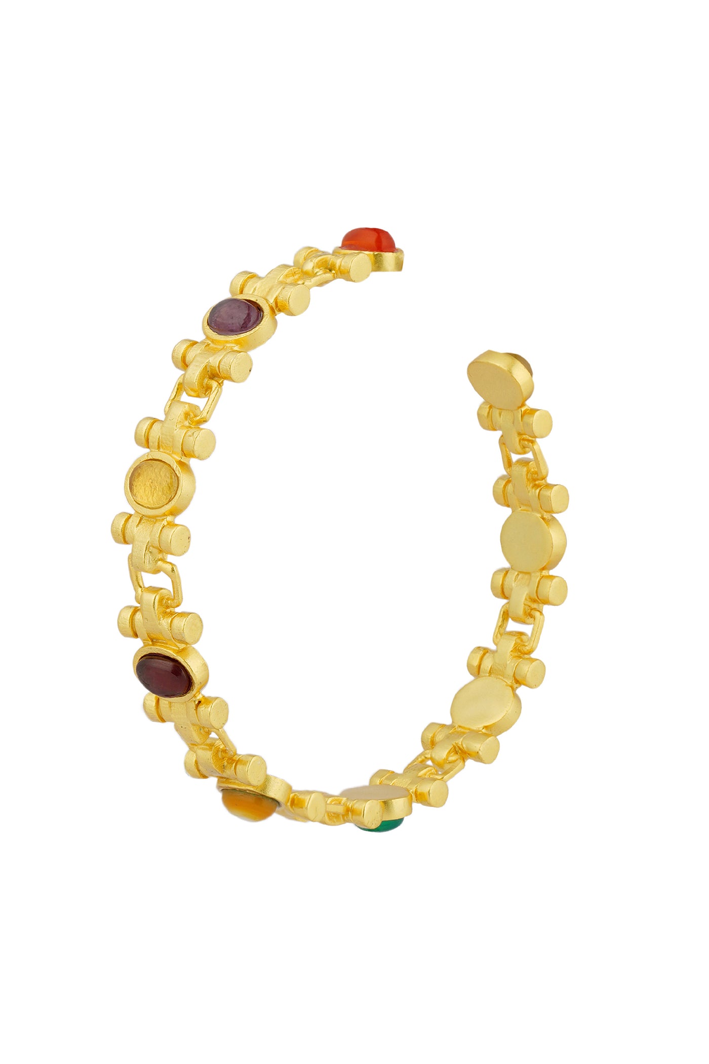 Zariin Power Hoops Navratan Earrings jewellery indian designer wear online shopping melange singapore