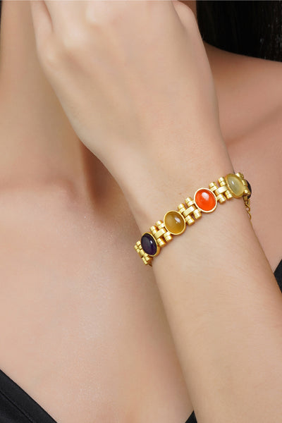 Zariin Power Moves Navratna Bracelet jewellery indian designer wear online shopping melange singapore
