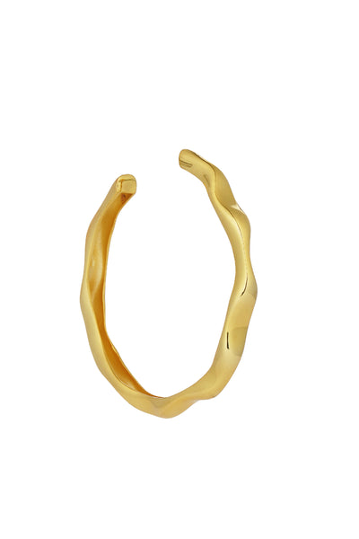 Zariin Power in Gold Oversized Hoop Earrings indian designer wear online shopping melange singapore