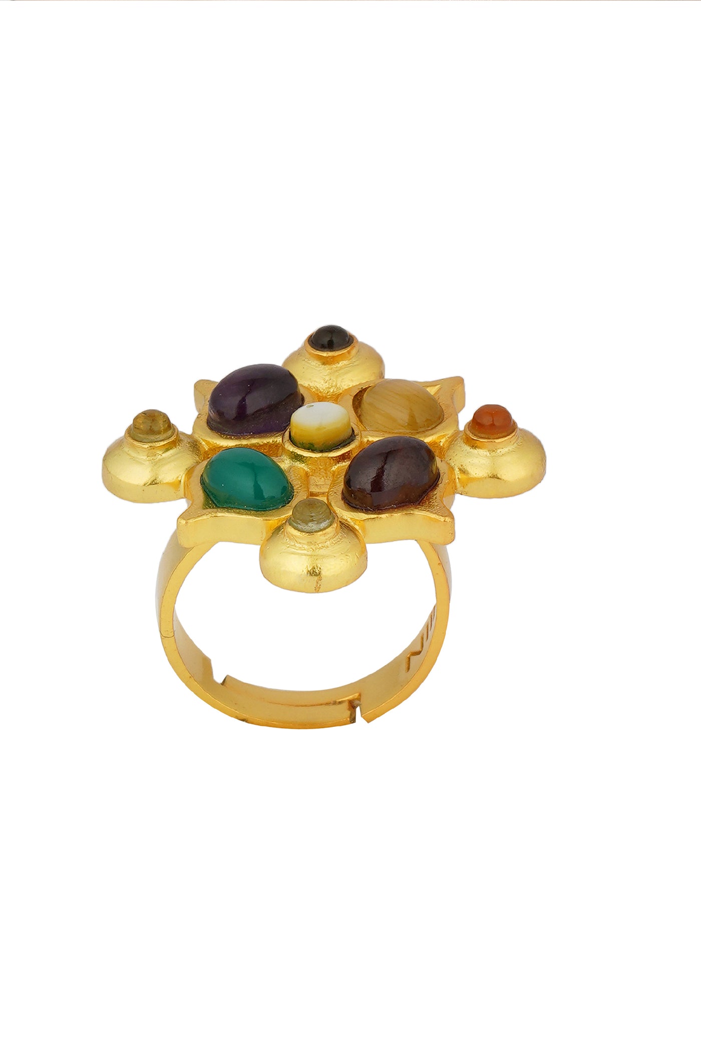 Zariin Power Of Nine Navratan Ring jewellery indian designer wear online shopping melange singapore