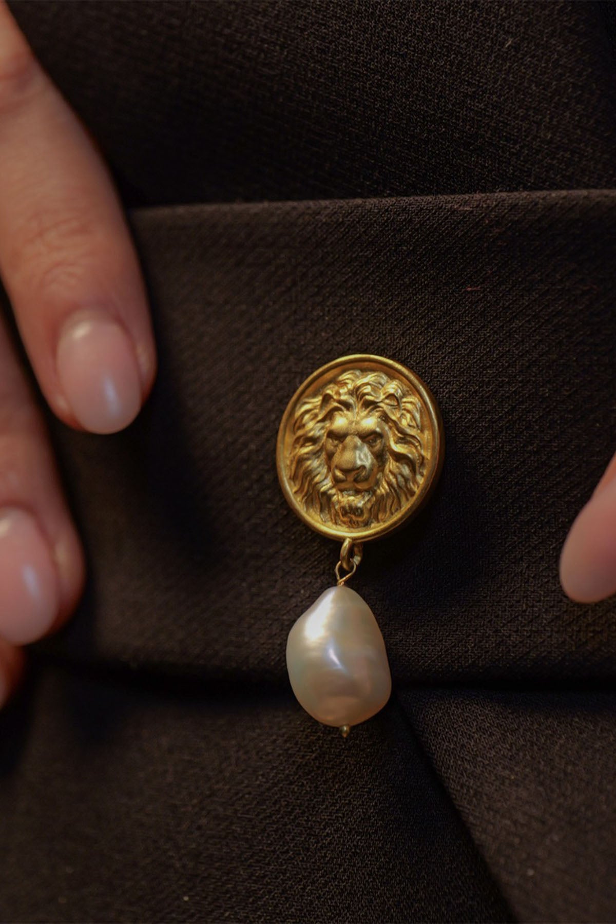 Zariin Roaring to Go Brooch indian designer wear online shopping melange singapore 