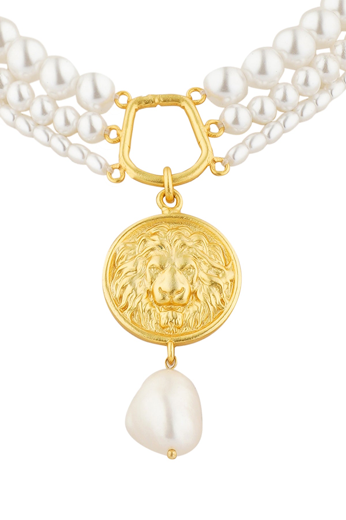 Zariin Roaring to Go Pearl Necklace indian designer wear online shopping melange singapore 
