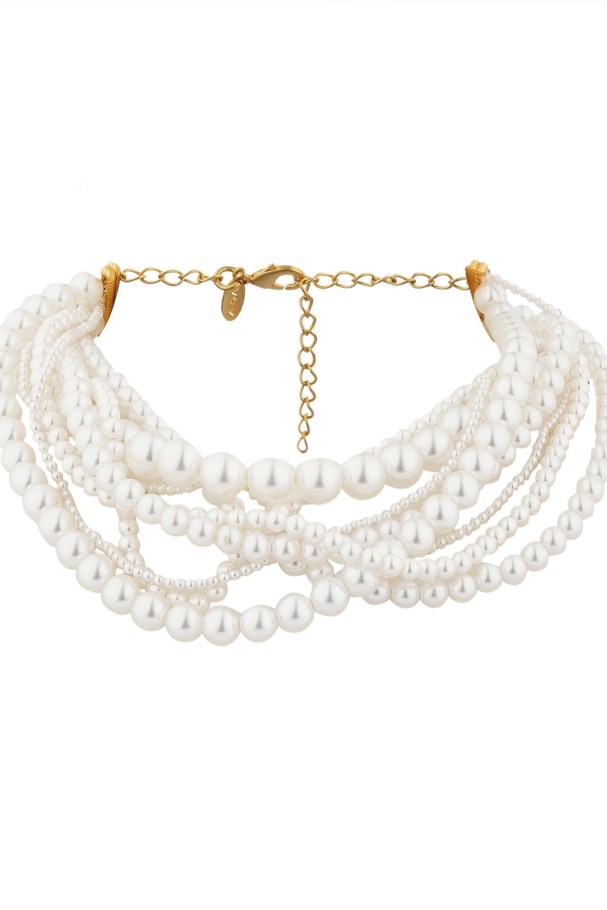 Zariin Ropes of Pearl Necklace indian designer wear online shopping melange singapore 