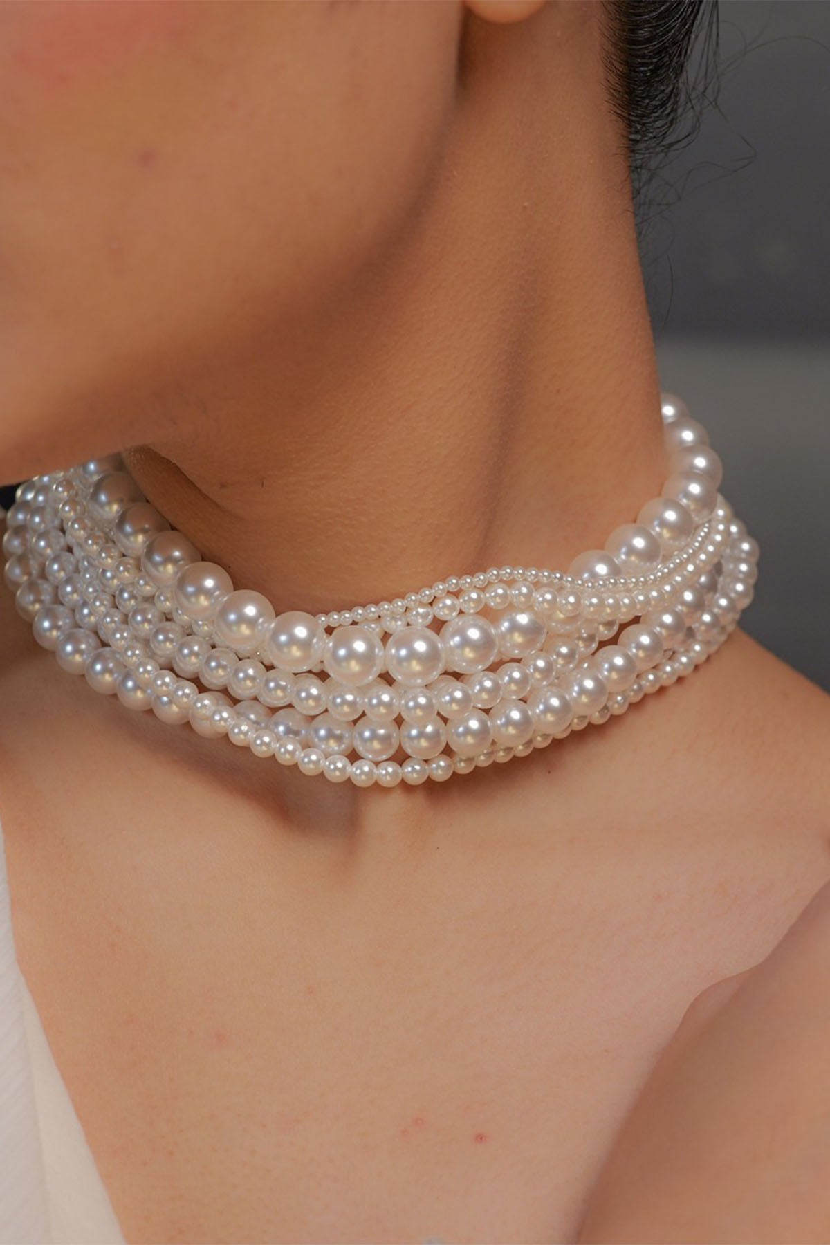 Zariin Ropes of Pearl Necklace indian designer wear online shopping melange singapore 