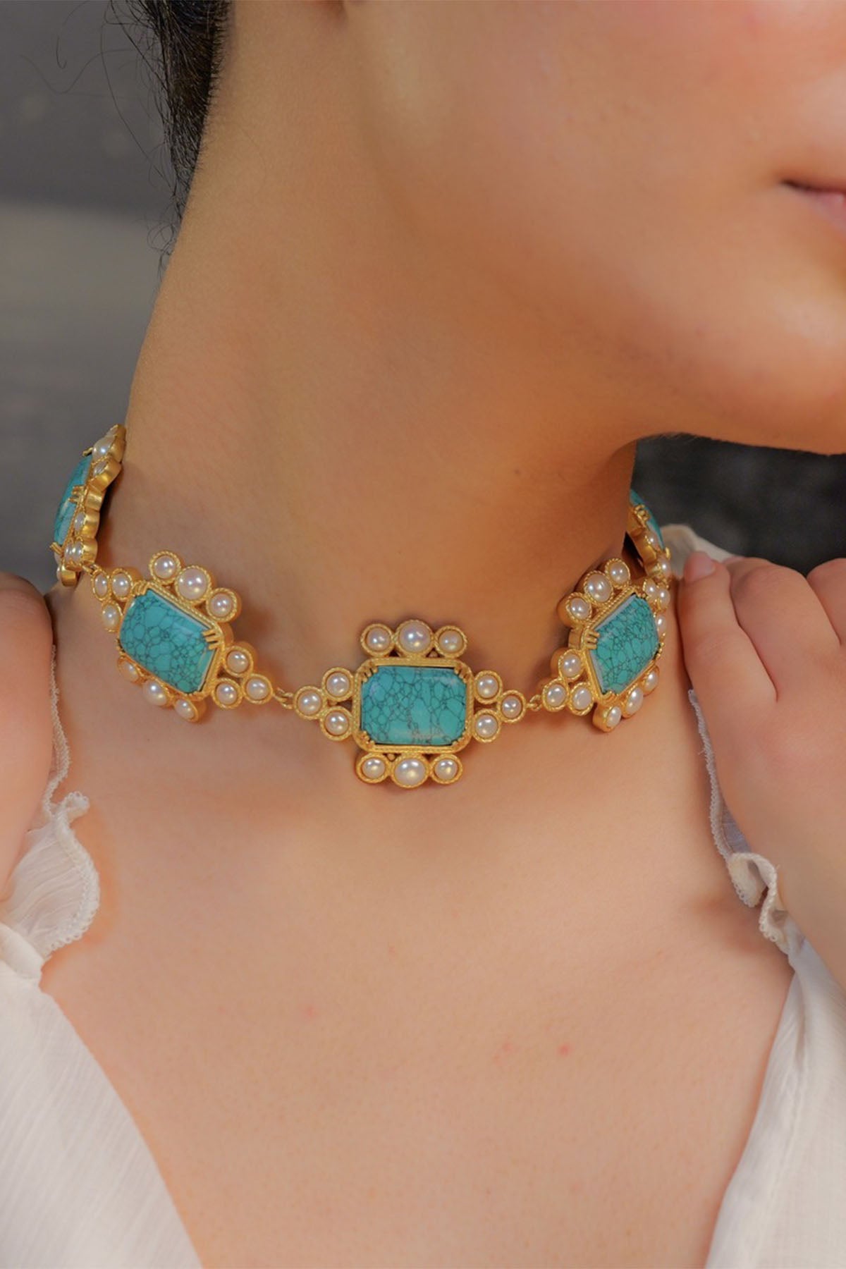 Zariin Santorini Chase Necklace indian designer wear online shopping melange singapore 