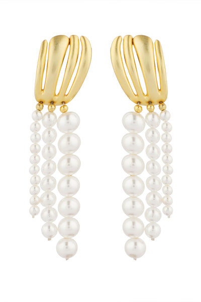 Zariin Scent of the Sea Pearl Earrings indian designer wear online shopping melange singapore 