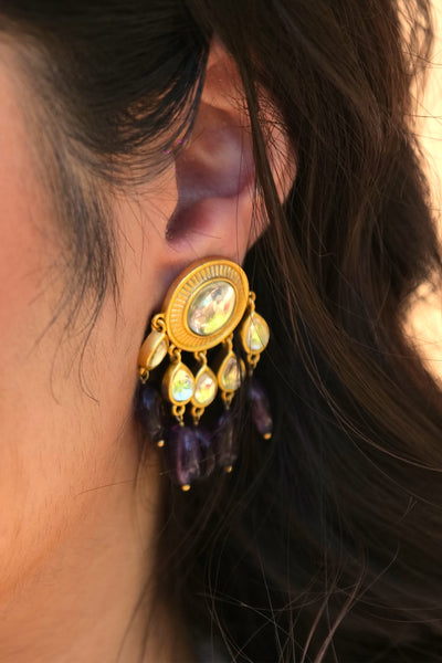 Zariin Shava Shava Stud Earrings indian designer wear online shopping melange singapore
