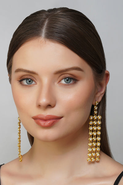 Zariin Star Trail Crystal Statement Earrings indian designer wear online shopping melange singapore