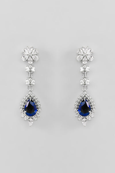 Zevar Blue Diamond Necklace Set indian designer wear online shopping melange singapore