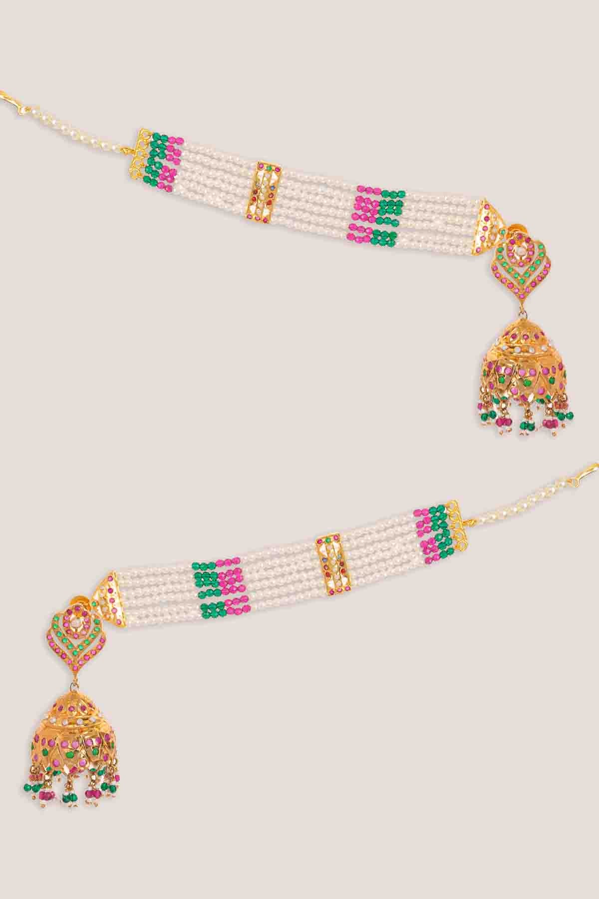 Zevar Bold And Dramatic Pair Of Jhumkas indian designer wear online shopping melange singapore