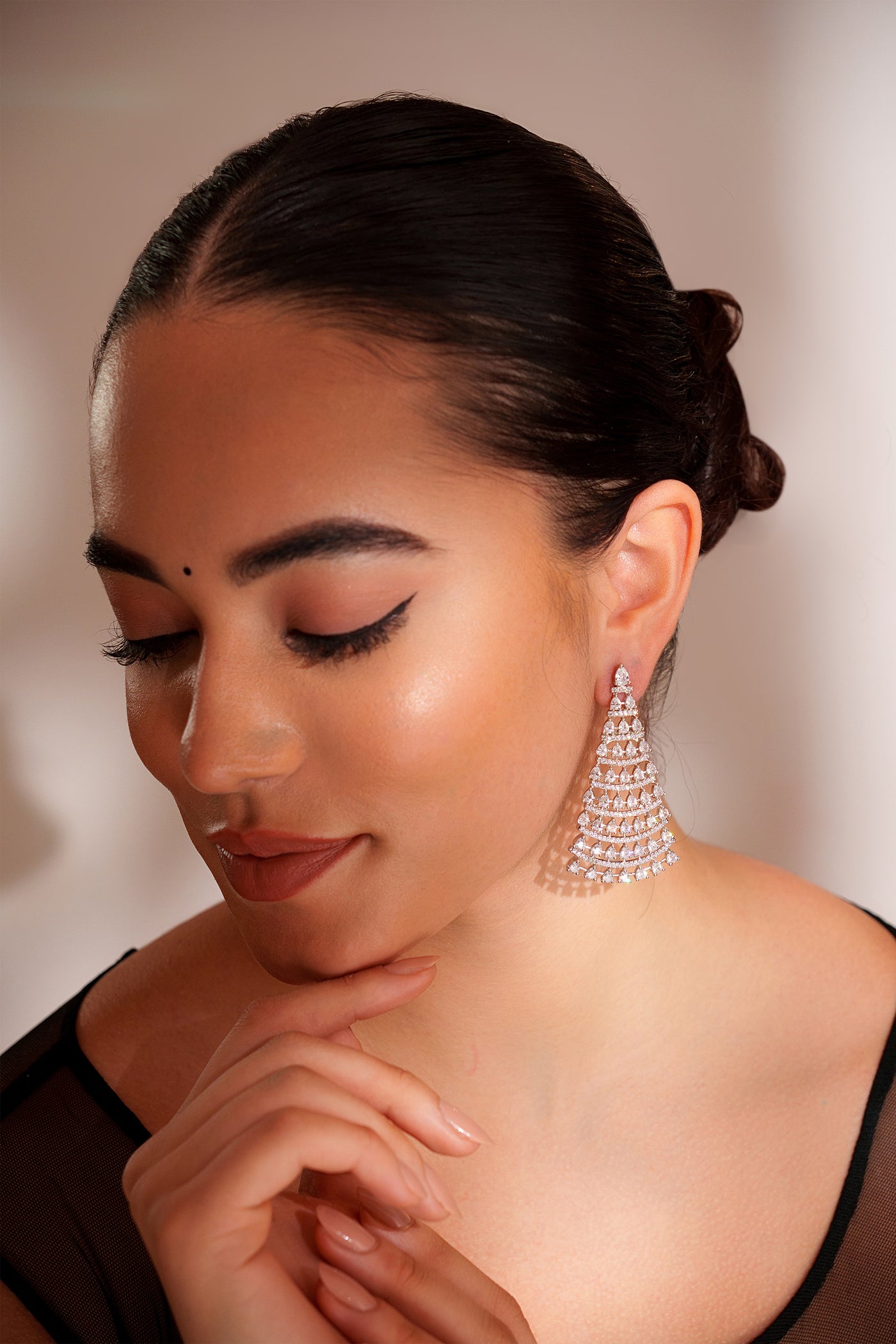 Zevar Classic And Elegant Pair Of Diamond Earrings indian designer wear online shopping melange singapore
