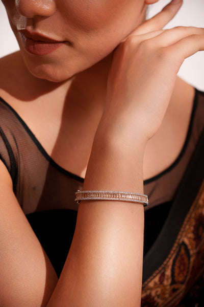 Zevar Classic And Stylish Diamond Kada indian designer wear online shopping melange singapore
