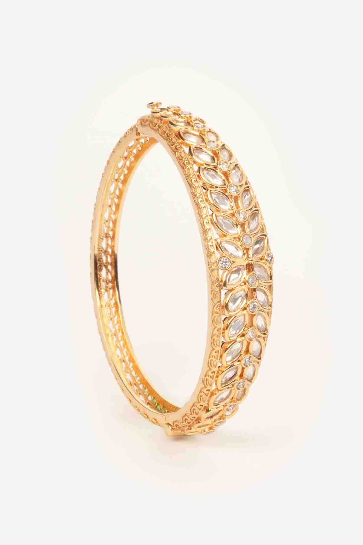 Zevar Classic Kundan Bracelet indian designer wear online shopping melange singapore 