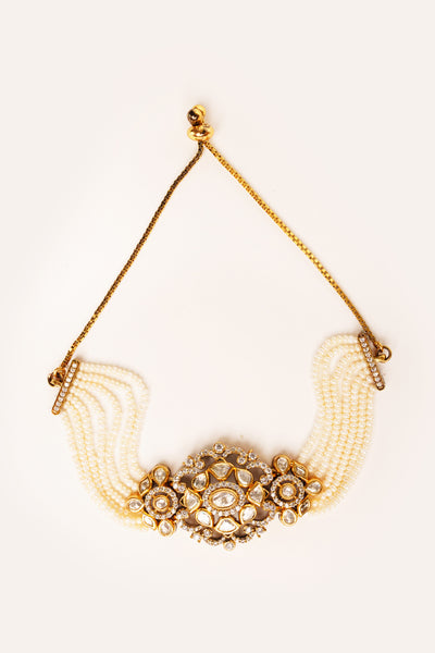 Zevar Classy And Stylish Kundan Bracelet indian designer wear online shopping melange singapore