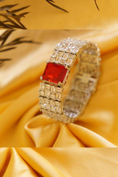 Zevar Daphne Ruby Bracelet indian designer wear online shopping melange singapore