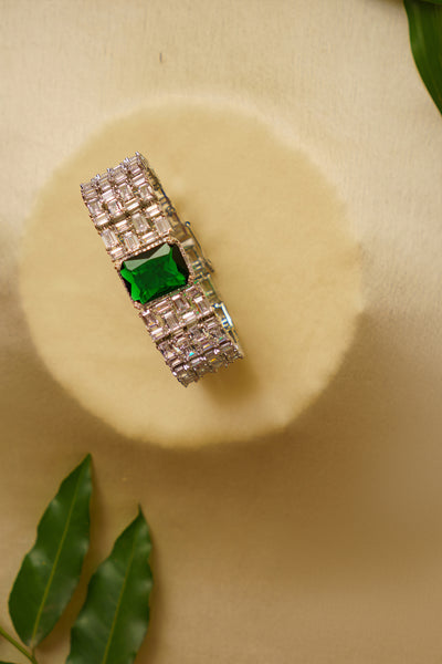 Zevar Devin Emerald Bracelet indian designer wear online shopping melange singapore