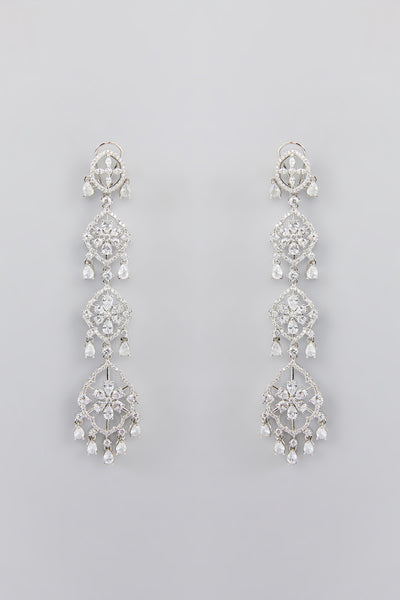 Zevar Diamond String Danglers indian designer wear online shopping melange singapore