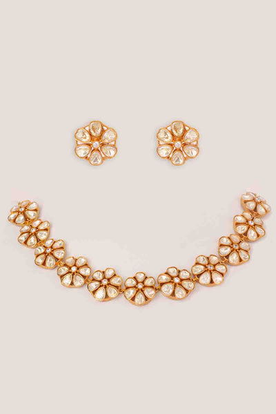 Zevar Dramatic And Stylish Moissanite Set With Matching Earrings indian designer wear online shopping melange singapore 