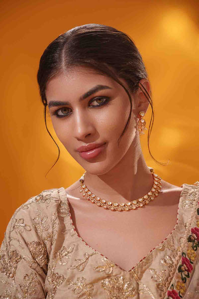 Zevar Dramatic And Stylish Moissanite Set With Matching Earrings indian designer wear online shopping melange singapore