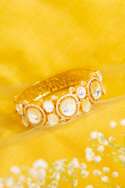 Zevar Dramatic Kada Gold Indian designer wear online shopping melange singapore