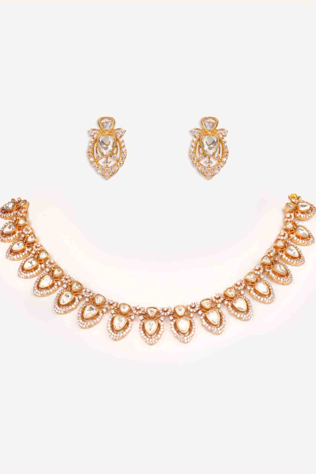 Zevar Dramatic Moissanite Set indian designer wear online shopping melange singapore 