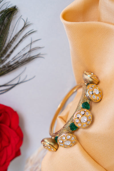 Zevar Dramatic Pacheli Gold Indian designer wear online shopping melange singapore