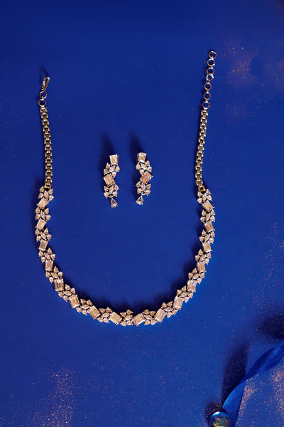 Zevar Edna Diamond Necklace Set indian designer wear online shopping melange singapore
