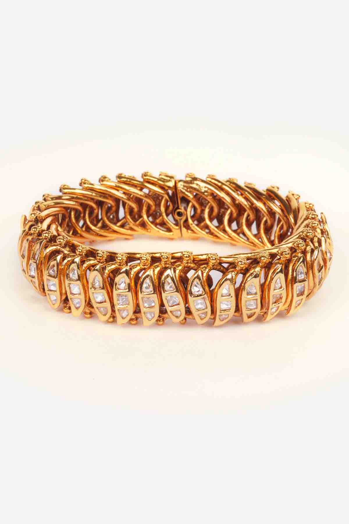 Zevar Elegant And Classic Kundan Bracelet indian designer wear online shopping melange singapore