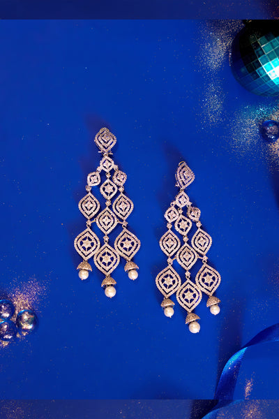 Zevar Elia Diamond Earrings indian designer wear online shopping melange singapore