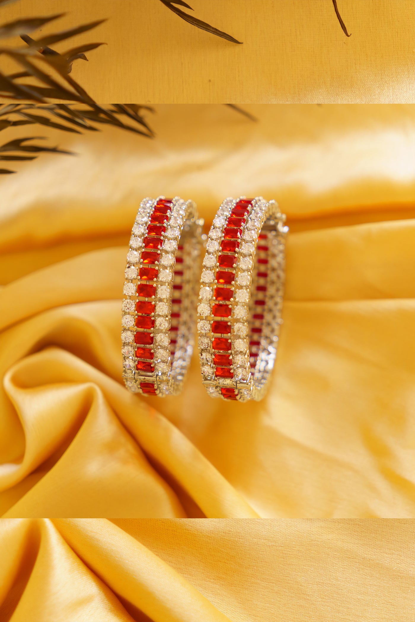 Zevar Fathema Ruby Bangles indian designer wear online shopping melange singapore