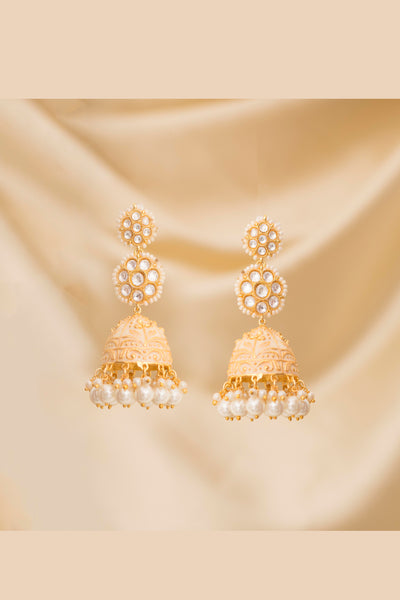 Zevar Kundan Earrings jewellery Indian designer wear online shopping melange singapore