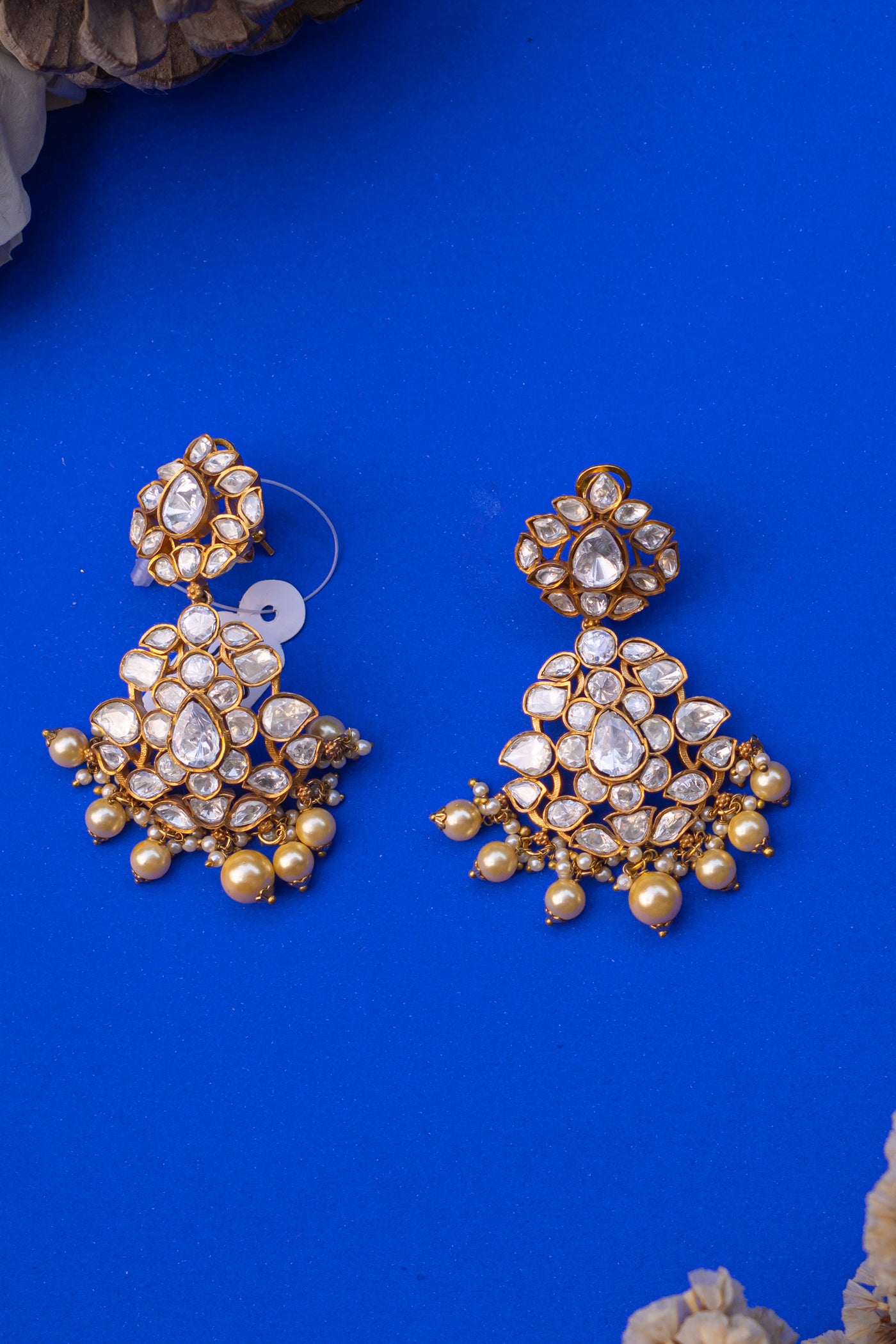 Zevar Kundan Earrings jewellery Indian designer wear online shopping melange singapore
