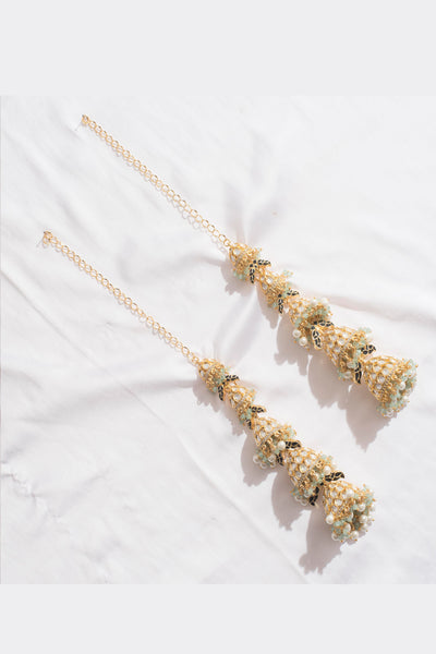 Zevar Kundan Earrings Gold jewellery Indian designer wear online shopping melange singapore