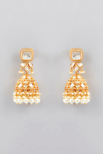 Zevar Kundan Necklace Gold indian designer wear online shopping melange singapore
