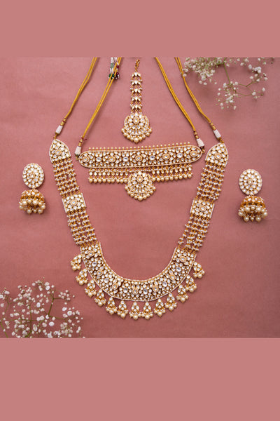  Zevar Kundan Necklace Set jewellery Indian designer wear online shopping melange singapore