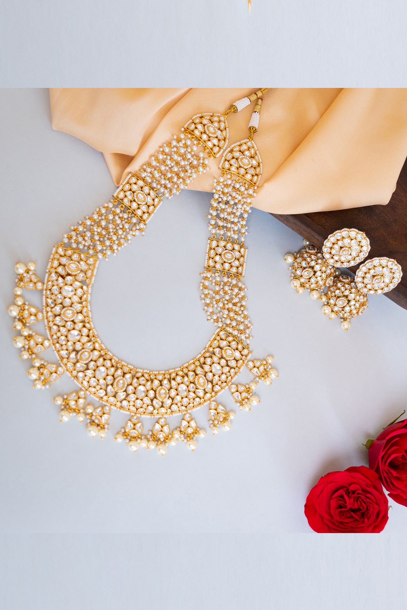  Zevar Kundan Necklace Set jewellery Indian designer wear online shopping melange singapore