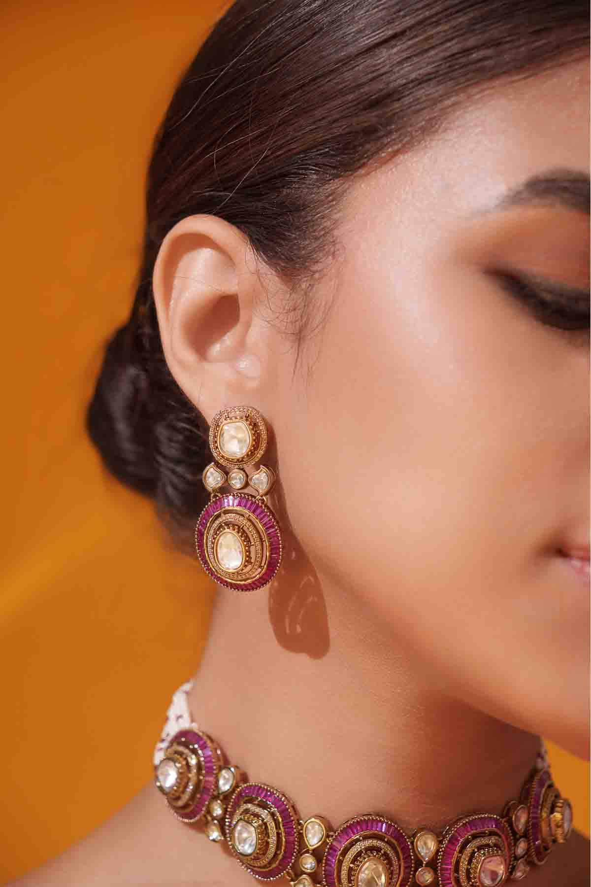 Zevar Moissanite Choker Set indian designer wear online shopping melange singapore 