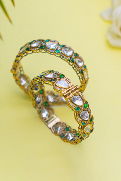 Zevar Polki Bangles jewellery Indian designer wear online shopping melange singapore