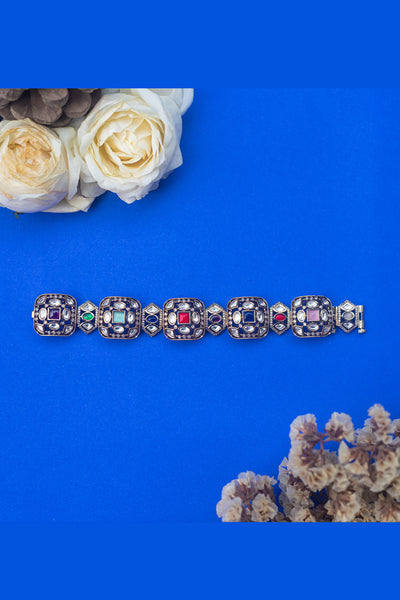 Zevar Polki Bracelet Multi jewellery Indian designer wear online shopping melange singapore
