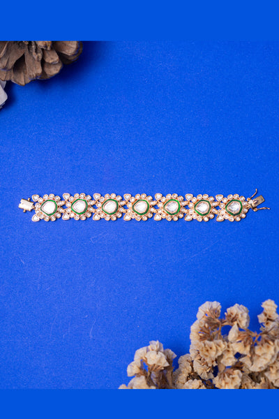 Zevar Polki Bracelet White jewellery Indian designer wear online shopping melange singapore