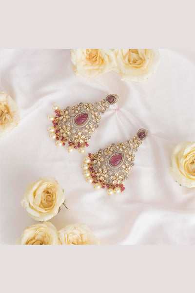 Zevar Polki Earrings jewellery Indian designer wear online shopping melange singapore