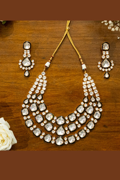 Zevar Polki Necklace Set jewellery Indian designer wear online shopping melange singapore