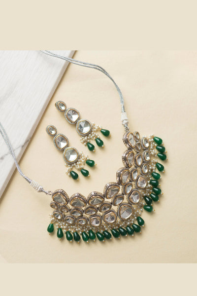 Zevar Polki Choker Set jewellery Indian designer wear online shopping melange singapore